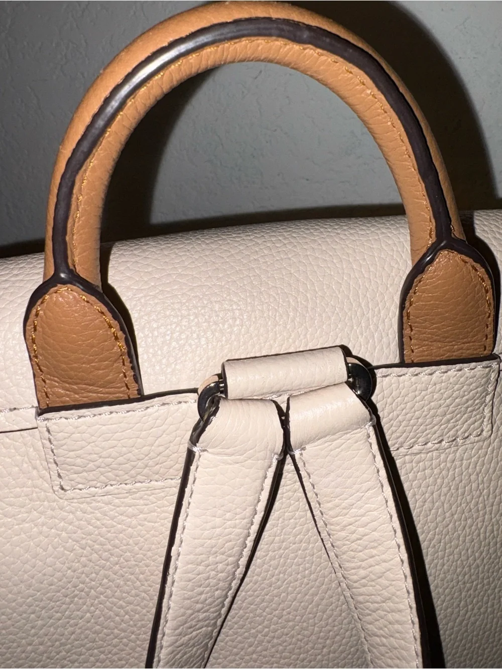 kate spade Cream Pebbled Leather Drawstring Backpack - NWOT - Picture 6 of 14